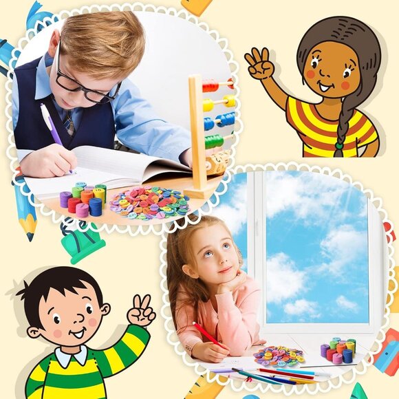 Place Value Disks 10 Values Counting Chips Math Manipulatives 1000 Pieces - Picture 6 of 9